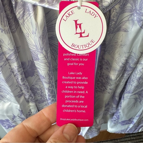 Lake Lady Reversable Midi Skirt Belted Peacocks White and Purple Size XXL‎ NWT - Picture 5 of 5